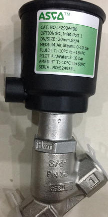 E290A400角座阀快速报价，ASCO气动角座阀