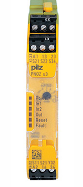 PILZ紧凑型安全继电器的结构简单，订货号：751135