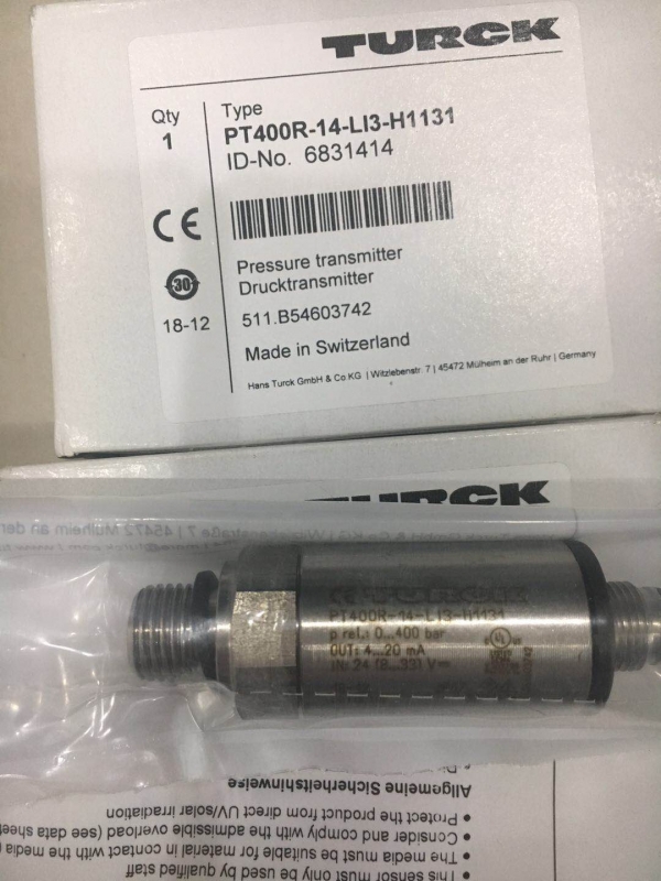 Turck的PT60R-2104-I2-DT043P压力传感器