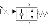 FLeX系列先导控制常开电比例节流阀，带逆流单向阀-流量2-1