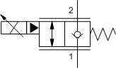 FLeX系列先导式常闭电比例节流阀，带逆流单向阀-流量2-1