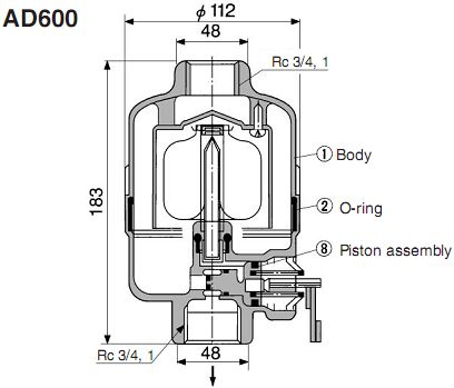 SMC自动排水器 AD600排水器